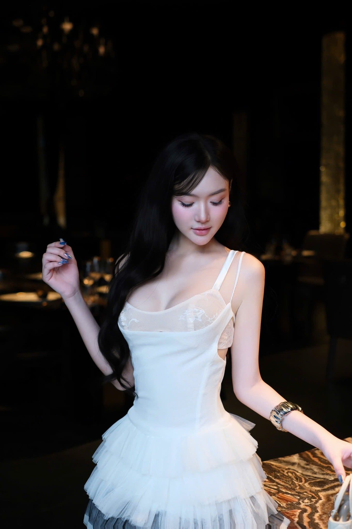 Đầm 2S Phối Bra Ren Tầng