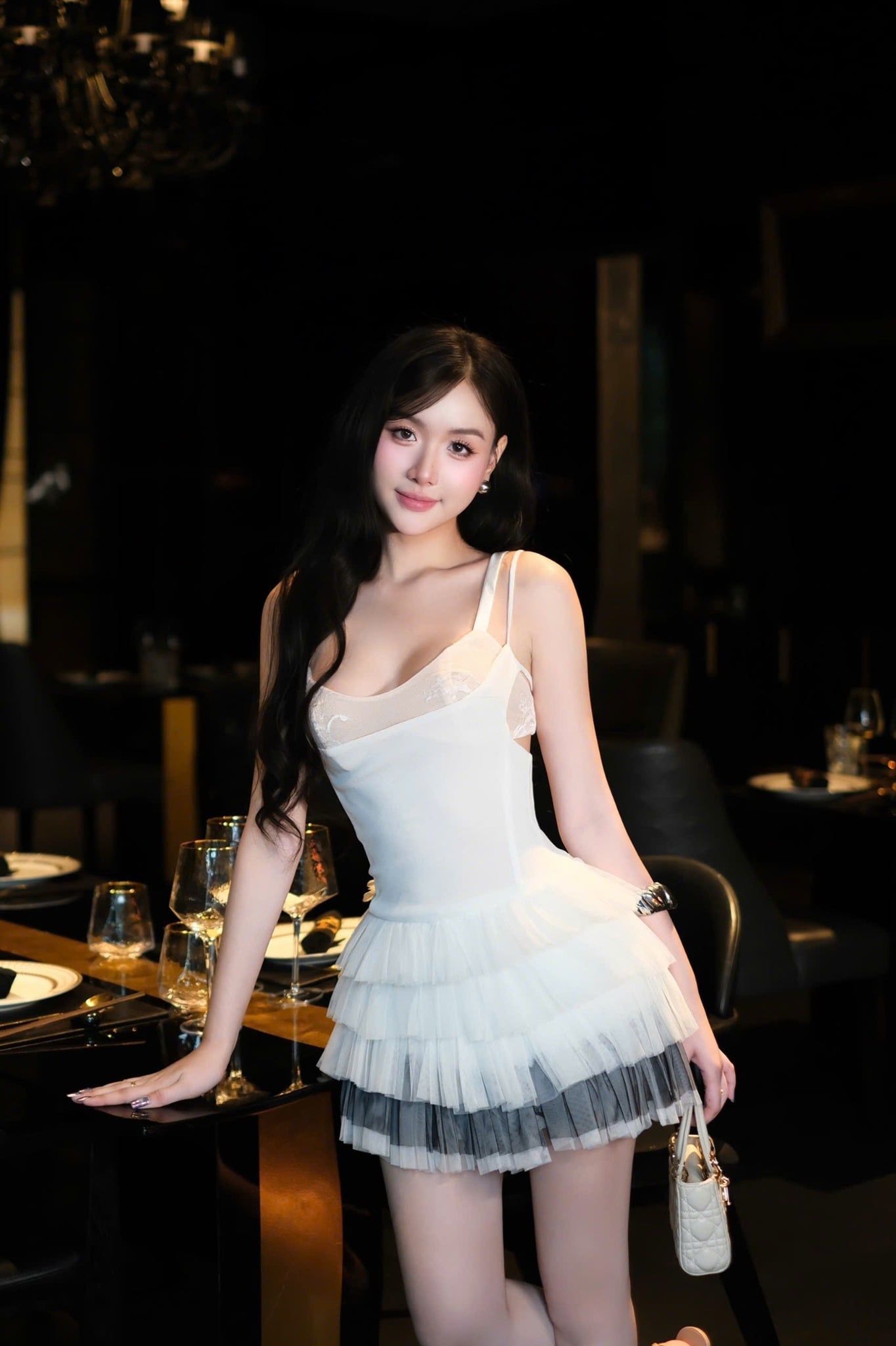Đầm 2S Phối Bra Ren Tầng