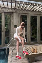 Set Áo TD Cổ V Quần Short