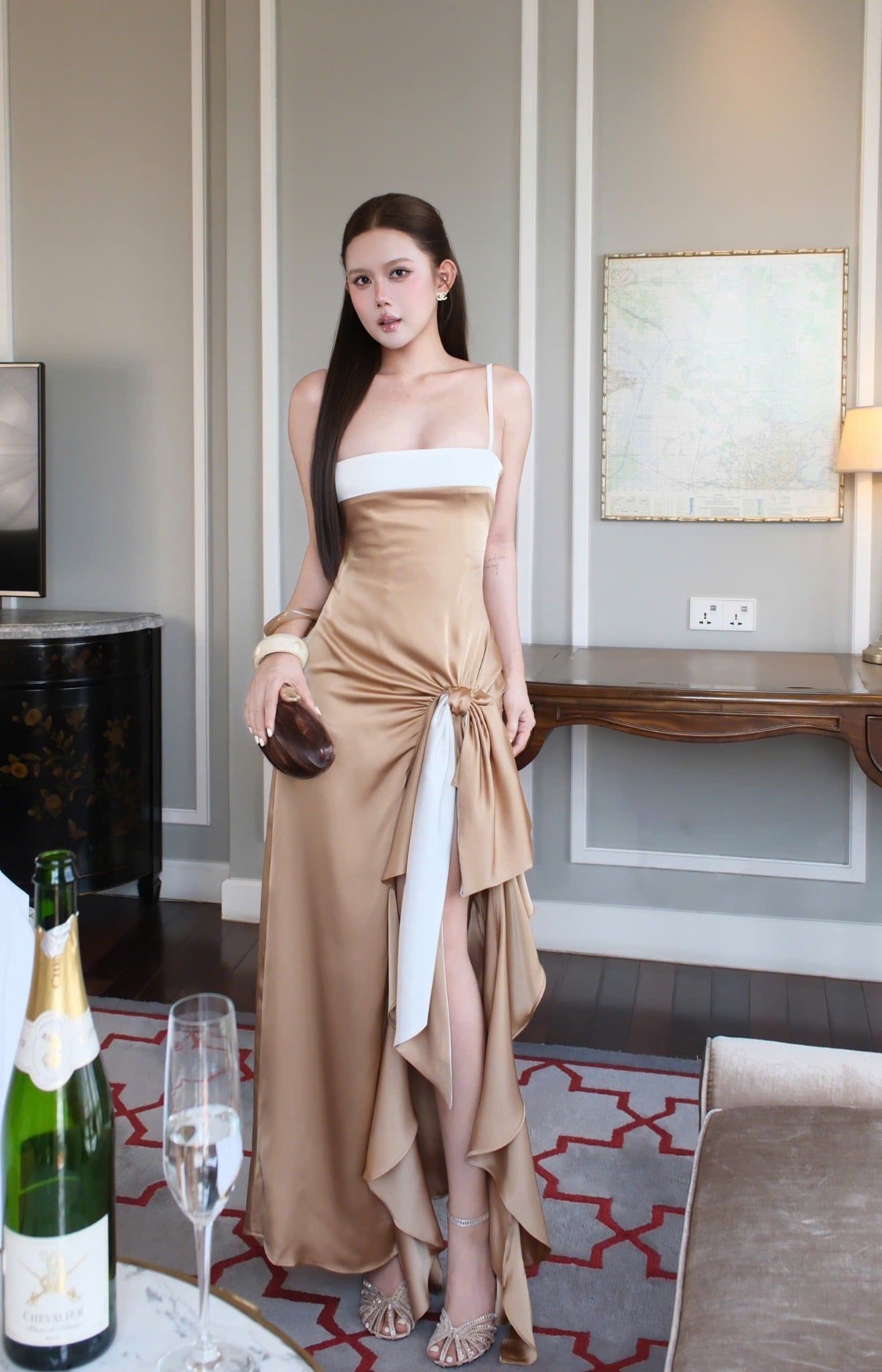 Đầm 2S Lụa Cột Eo