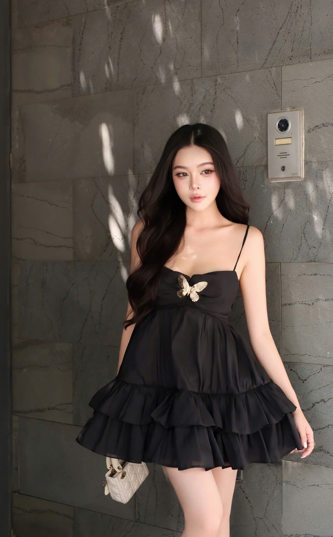 Đầm 2S Voan Xòe Kèm Charm