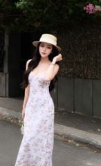 Đầm 2S Viền Ren Cổ V