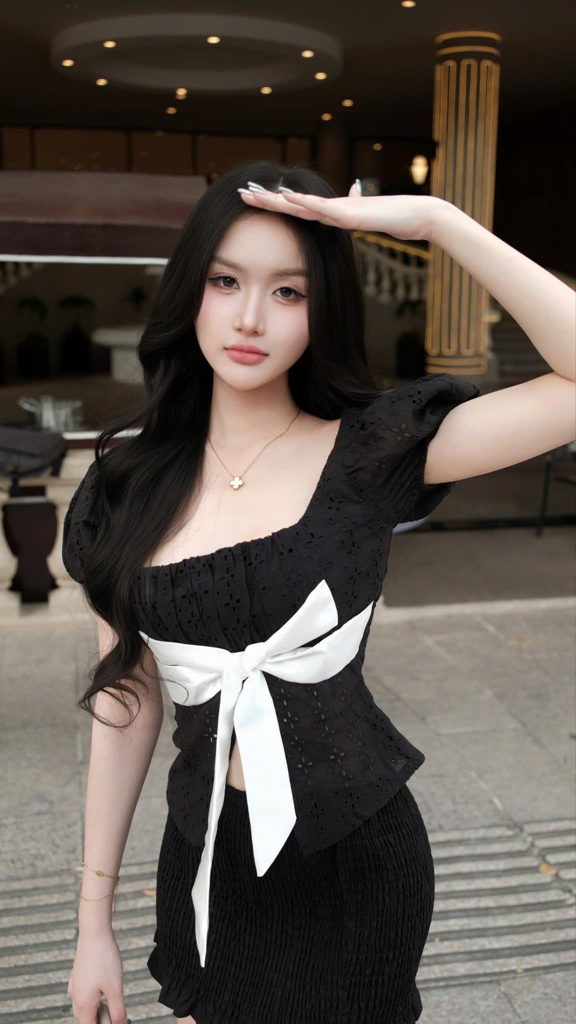 Set Áo Xô Nơ Cv Nhún