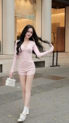 Set Áo TD Cổ V Quần Short
