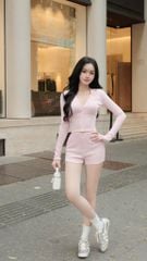 Set Áo TD Cổ V Quần Short