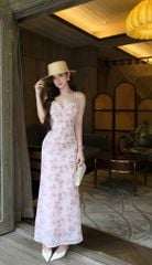 Đầm 2S Viền Ren Cổ V