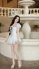 Đầm Tay Phồng Xô Hoa Nổi