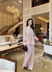 Set Bà Ba Họa Tiết Tay Phồng