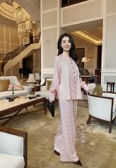 Set Bà Ba Họa Tiết Tay Phồng