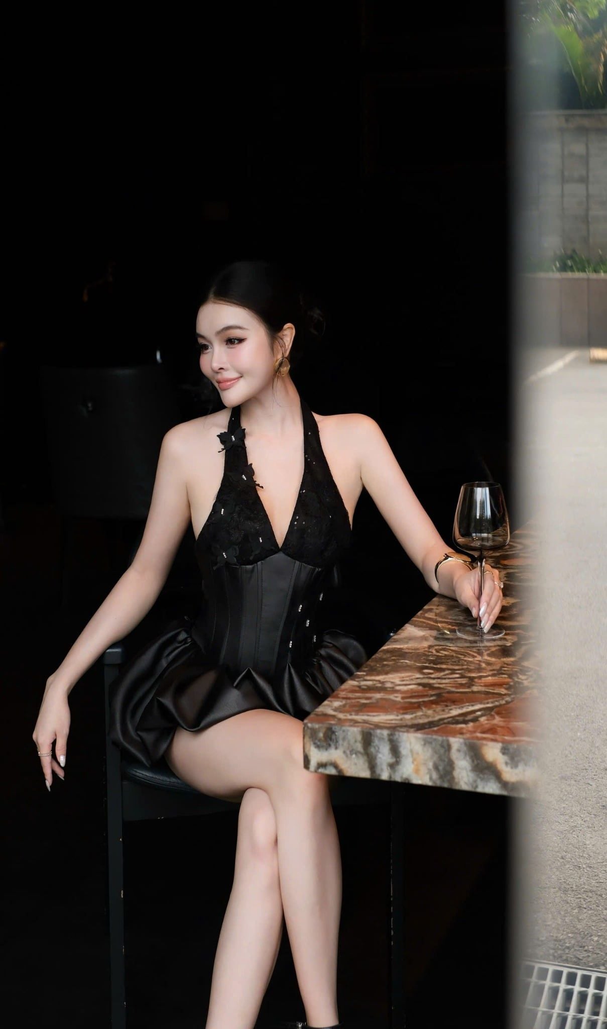 Đầm Yếm Tùng Bí Đính Bướm