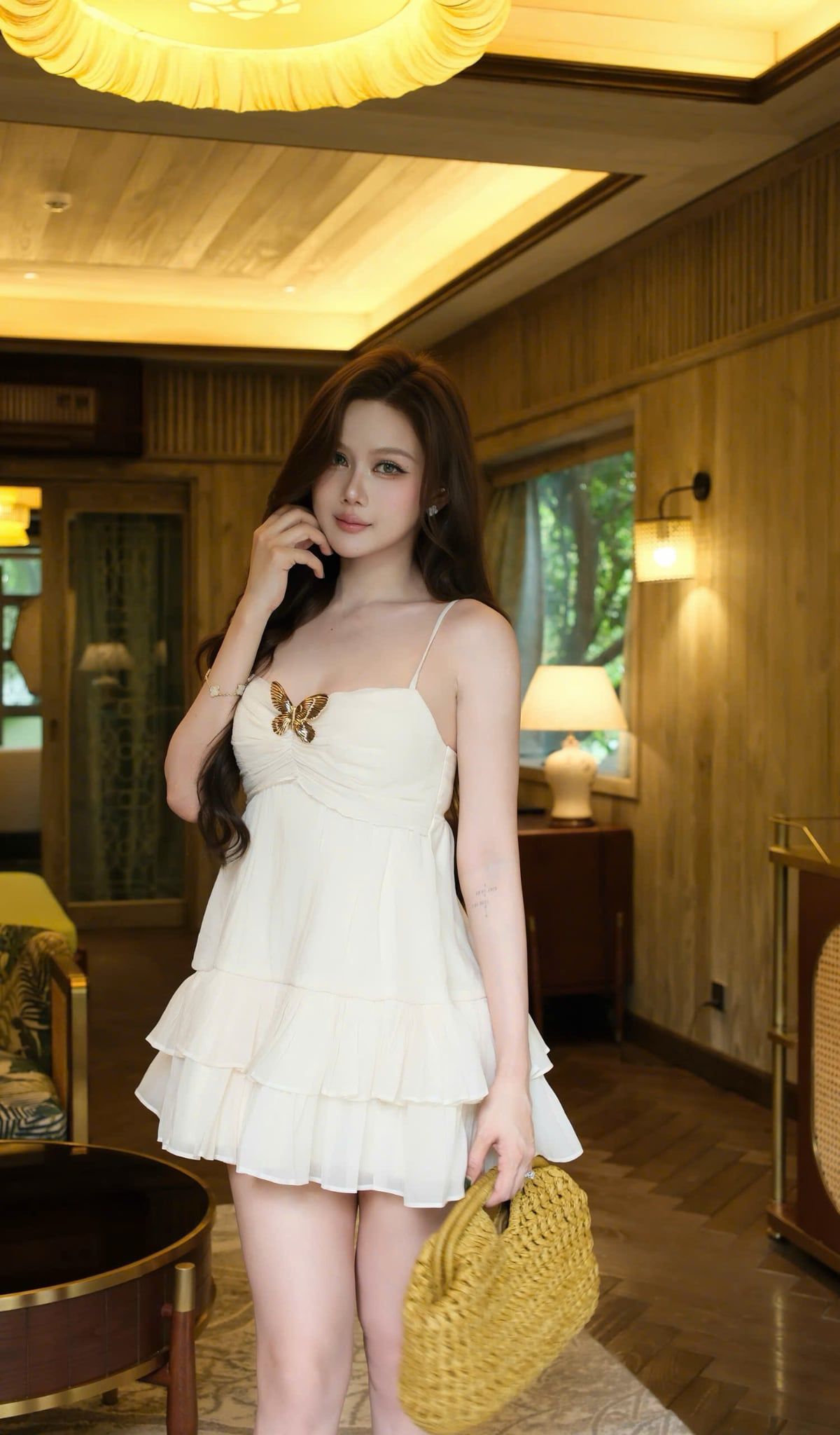 Đầm 2S Voan Xòe Kèm Charm