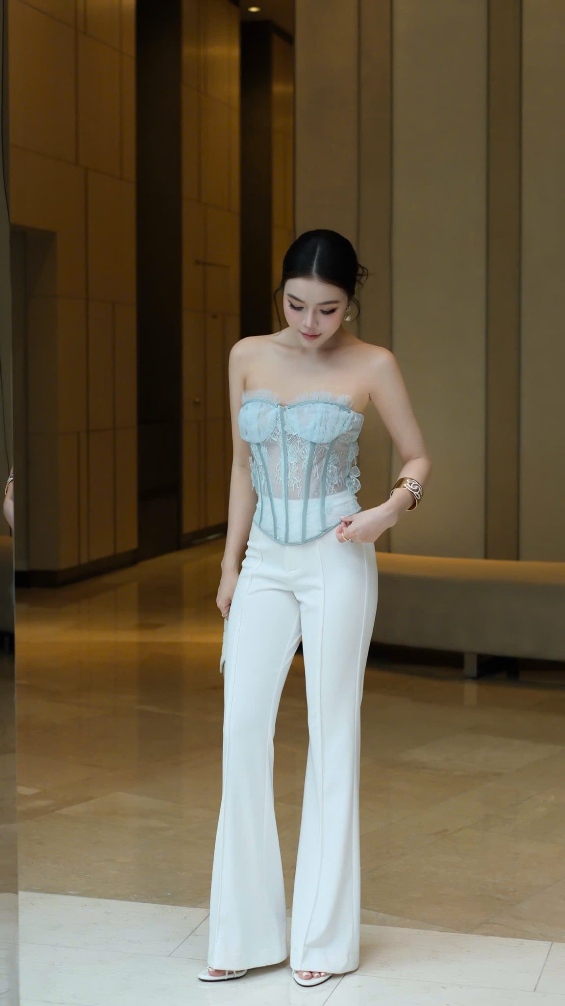 Áo Cup Lưới Ren Viền Bèo