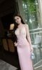 Đầm Lụa Cổ V Phối Ren