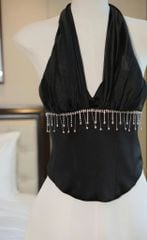 Áo Yếm Voan Corset Viền Đá