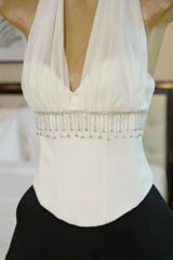 Áo Yếm Voan Corset Viền Đá