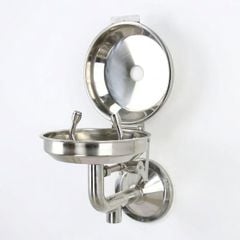 Bồn Rửa Mắt Khẩn Cấp Treo Tường Inox 304 Có Nắp Đậy