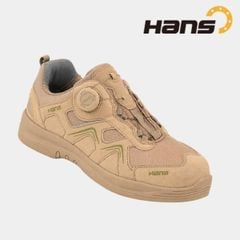 Giày Bảo Hộ Hans HS81 Camel Khóa Vặn Siêu Nhẹ, Chống Đinh, Chống Va Đập