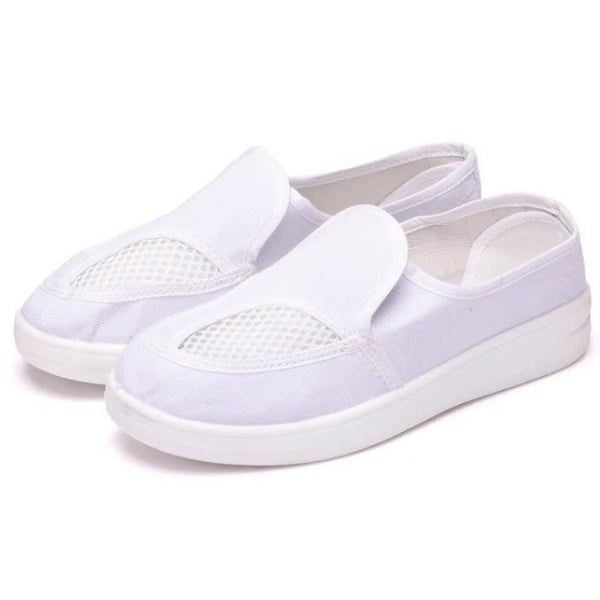 Giày Phòng Sạch Hai Lỗ Chống Tĩnh Điện Đế PU/PVC