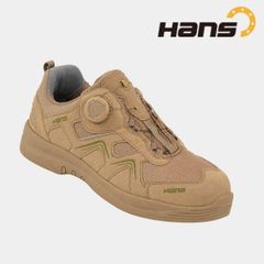 Giày Bảo Hộ Hans HS81 Camel Khóa Vặn Siêu Nhẹ, Chống Đinh, Chống Va Đập