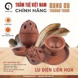  Lư Gốm Xông Trầm Hoa Sen Cao Cấp 
