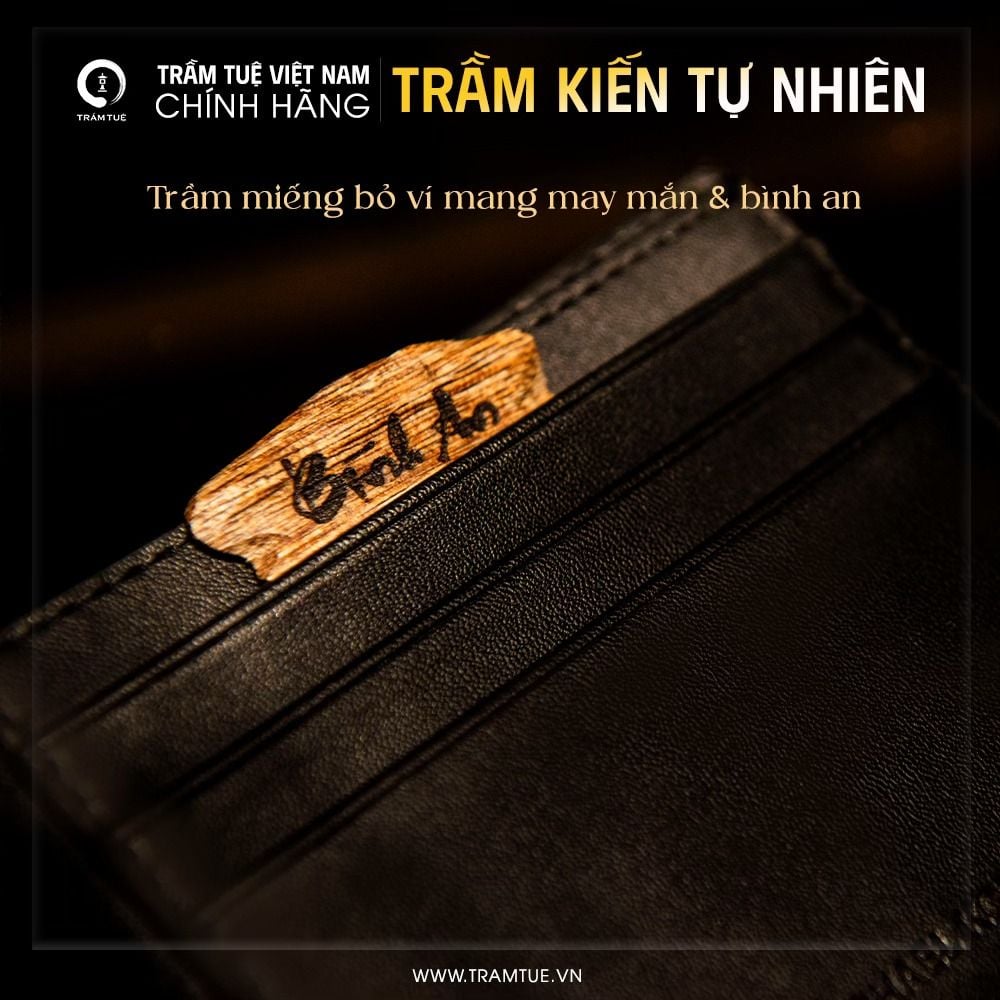  Trầm Miếng Bỏ Ví Bình An - Trầm Kiến Tự Nhiên 