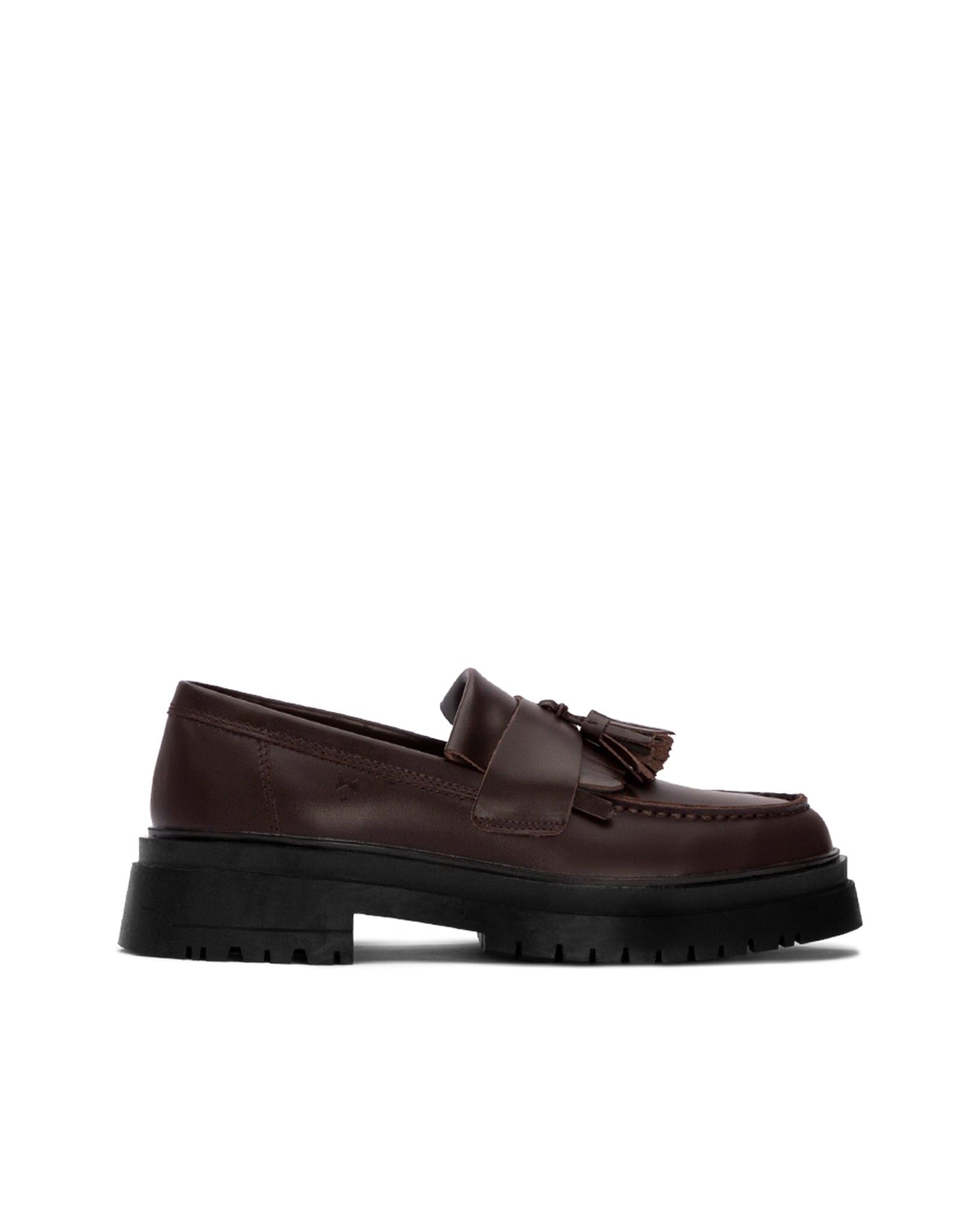 THEWOLF CHUNKY TASSEL LOAFER - BROWN