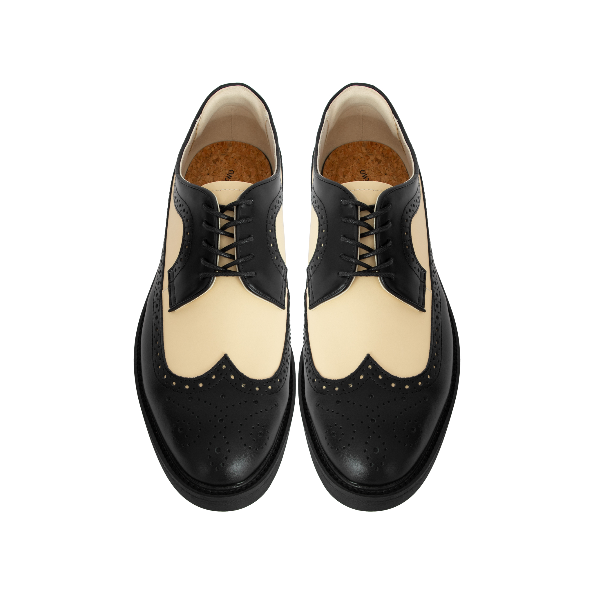 THE SEAN WOLF BROGUE DERBY - BLACK OFF WHITE – THEWOLF