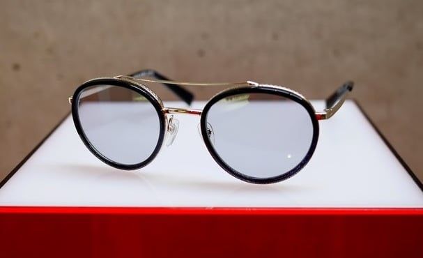  Alain Mikli Dalou A02027 005 blue pointille light gold sunglasses 