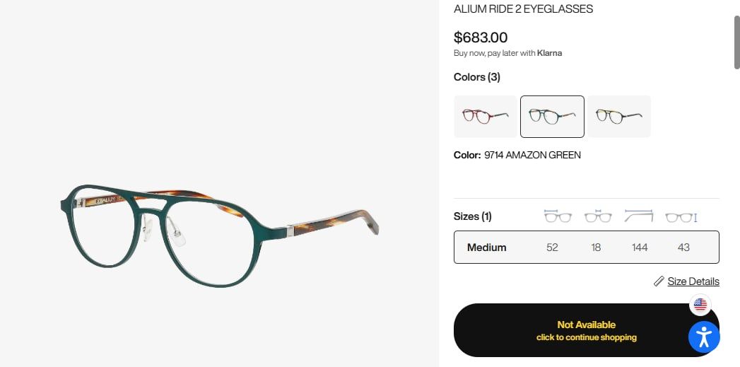  Alium Ride 2 9714 eyeglasses 