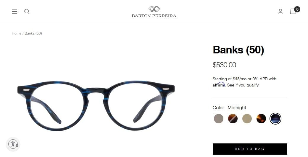  Barton Perreira Banks eyeglasses 