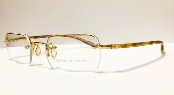  Barton Perreira Hillix titanium Gold frame eyeglasses 