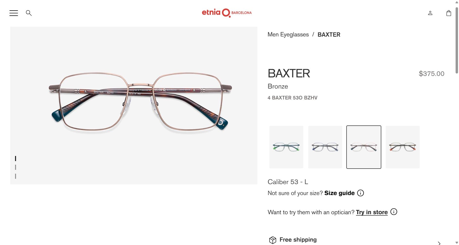  Etnia Barcelona Baxter Eyeglasses 