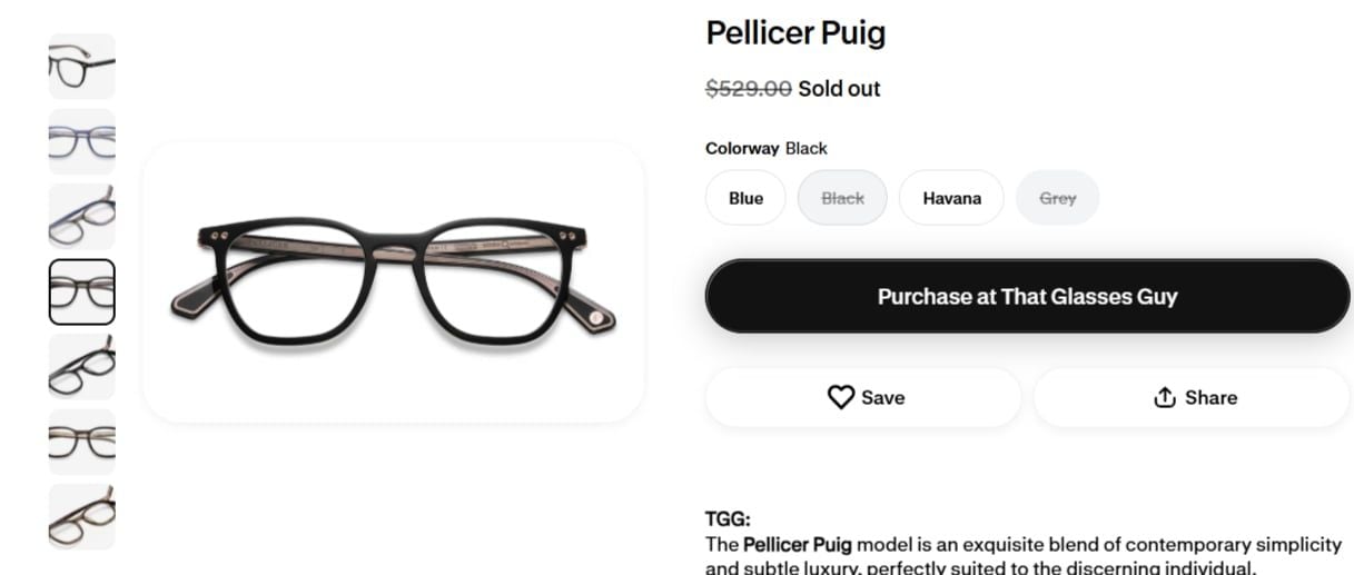  Etnia Barcelona Pellicer Puig eyeglasses 