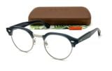  Garrett Leight Oakwood Navy Silver eyeglasses 