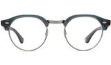  Garrett Leight Oakwood Navy Silver eyeglasses 