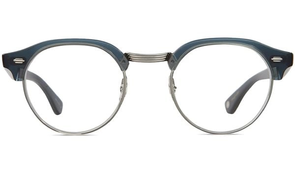  Garrett Leight Oakwood Navy Silver eyeglasses 
