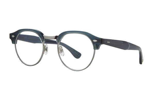  Garrett Leight Oakwood Navy Silver eyeglasses 