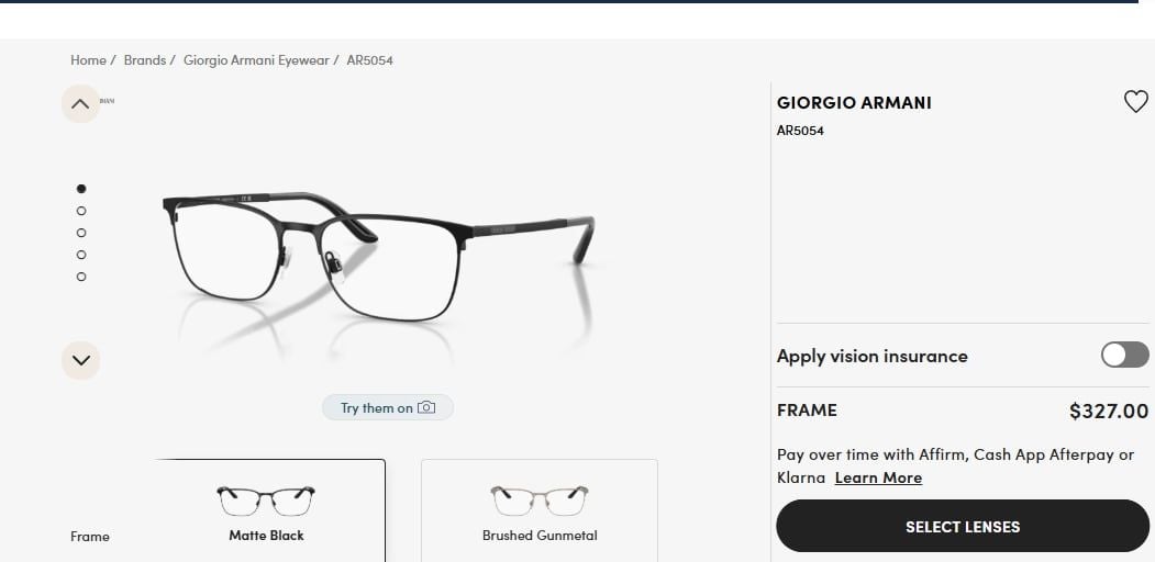  Giorgio Armani AR5054 3001 eyeglasses 