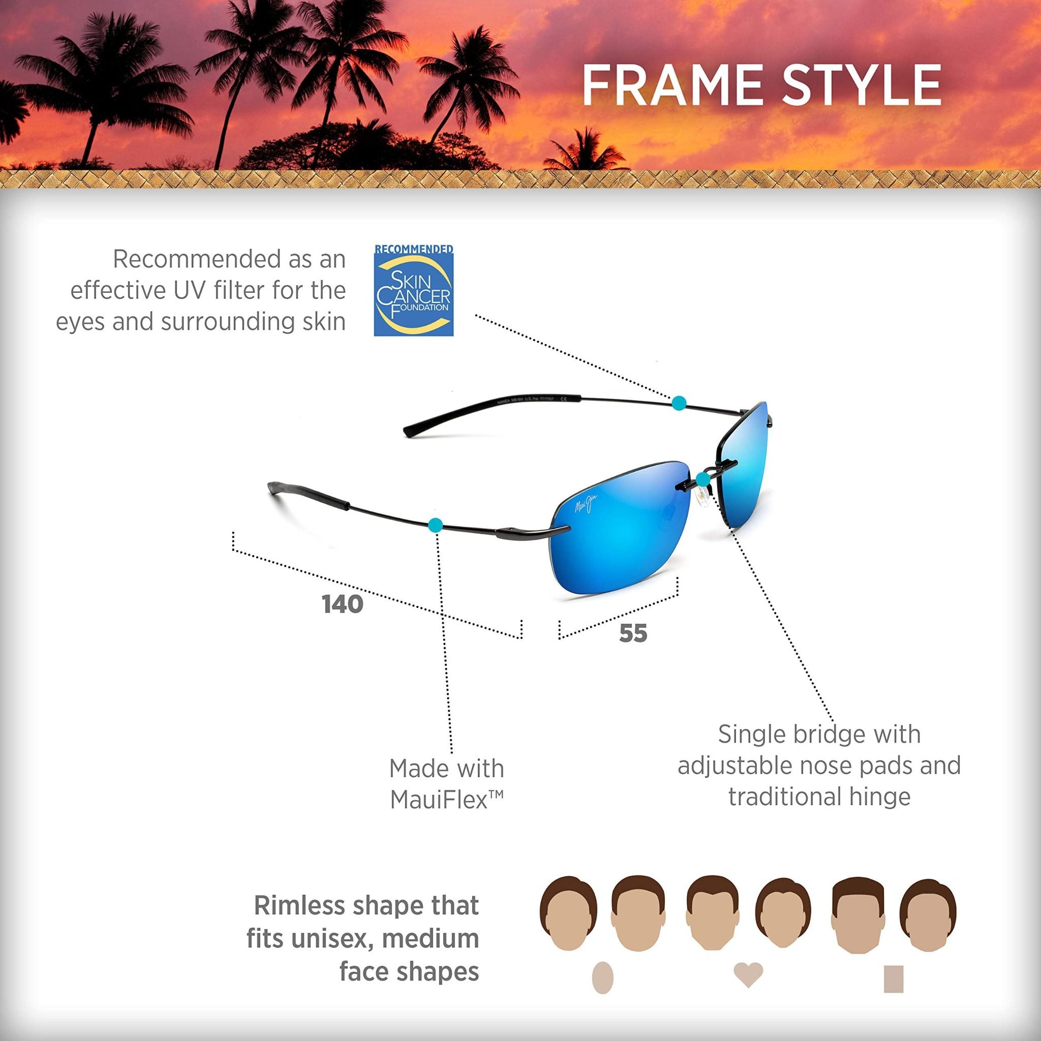  (ĐÃ BÁN) Maui Jim Nanea blue hawaii sunglasses 
