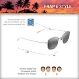  Maui Jim Puka neutral grey sunglasses 