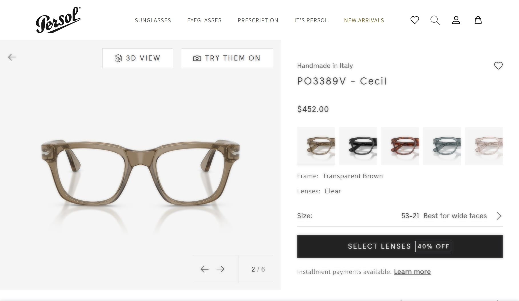  Persol Cecil PO3389V 1228 eyeglasses 