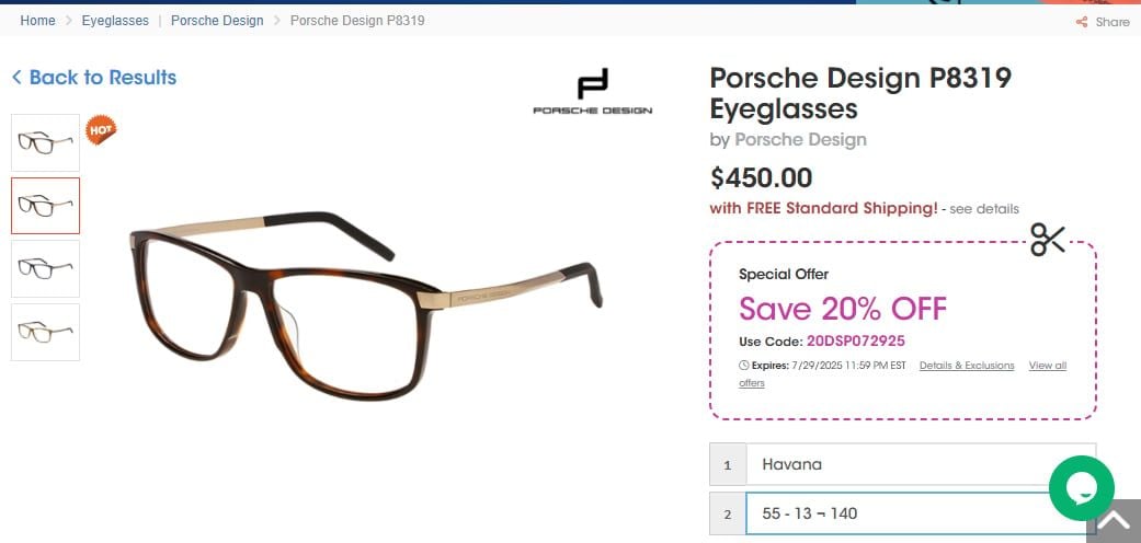  Porsche Design P 8319 B eyeglasses 