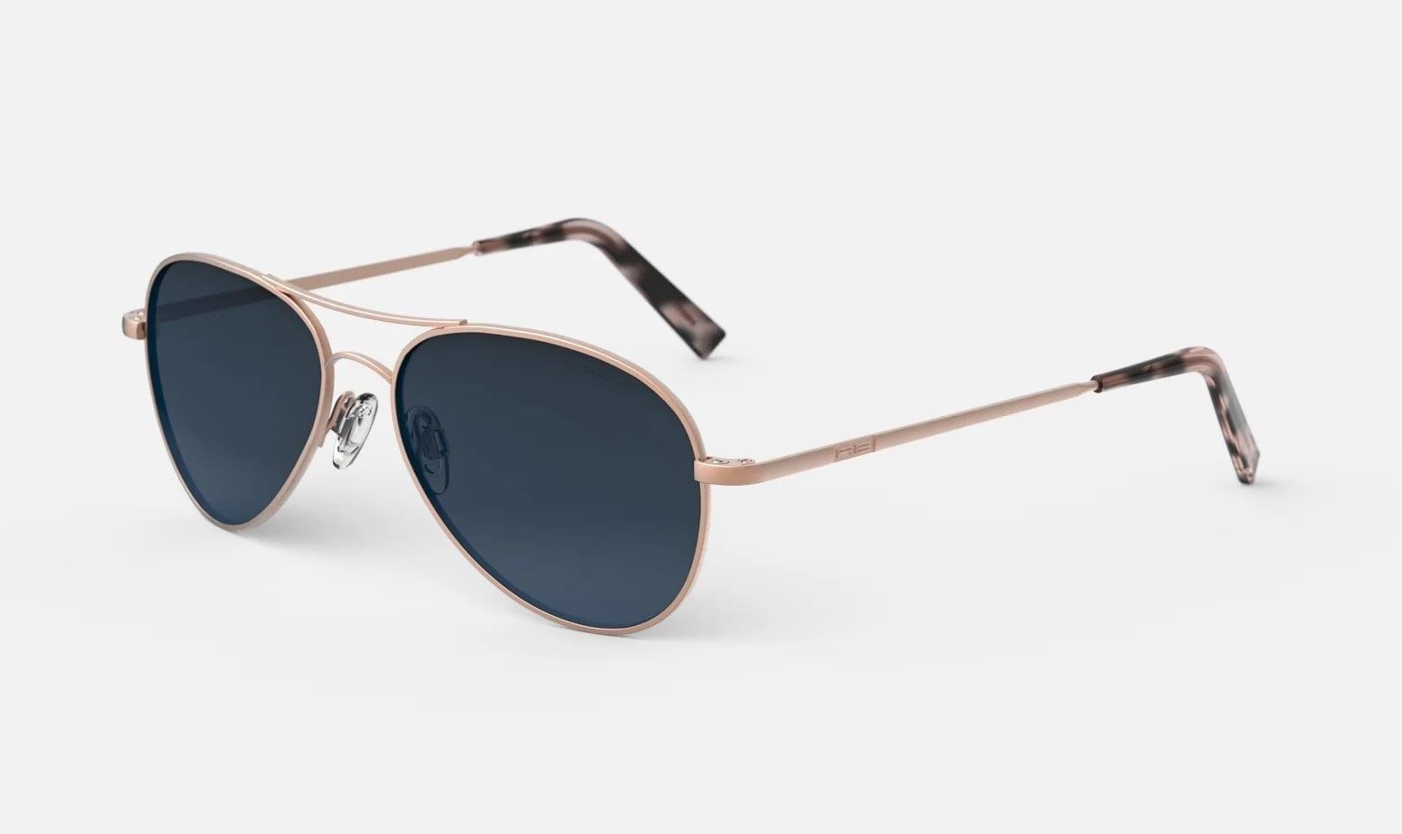  Randolph Amelia Rosegold Aviator Polarized Sunglasses 