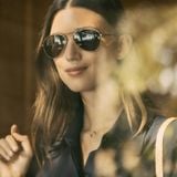  Randolph Amelia Rosegold Aviator Polarized Sunglasses 