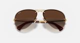  Ray Ban RB3449 Arista Gold and Brown Gradient sunglasses 