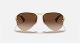  Ray Ban RB3449 Arista Gold and Brown Gradient sunglasses 