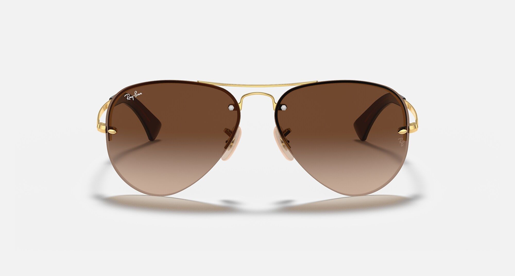  Ray Ban RB3449 Arista Gold and Brown Gradient sunglasses 