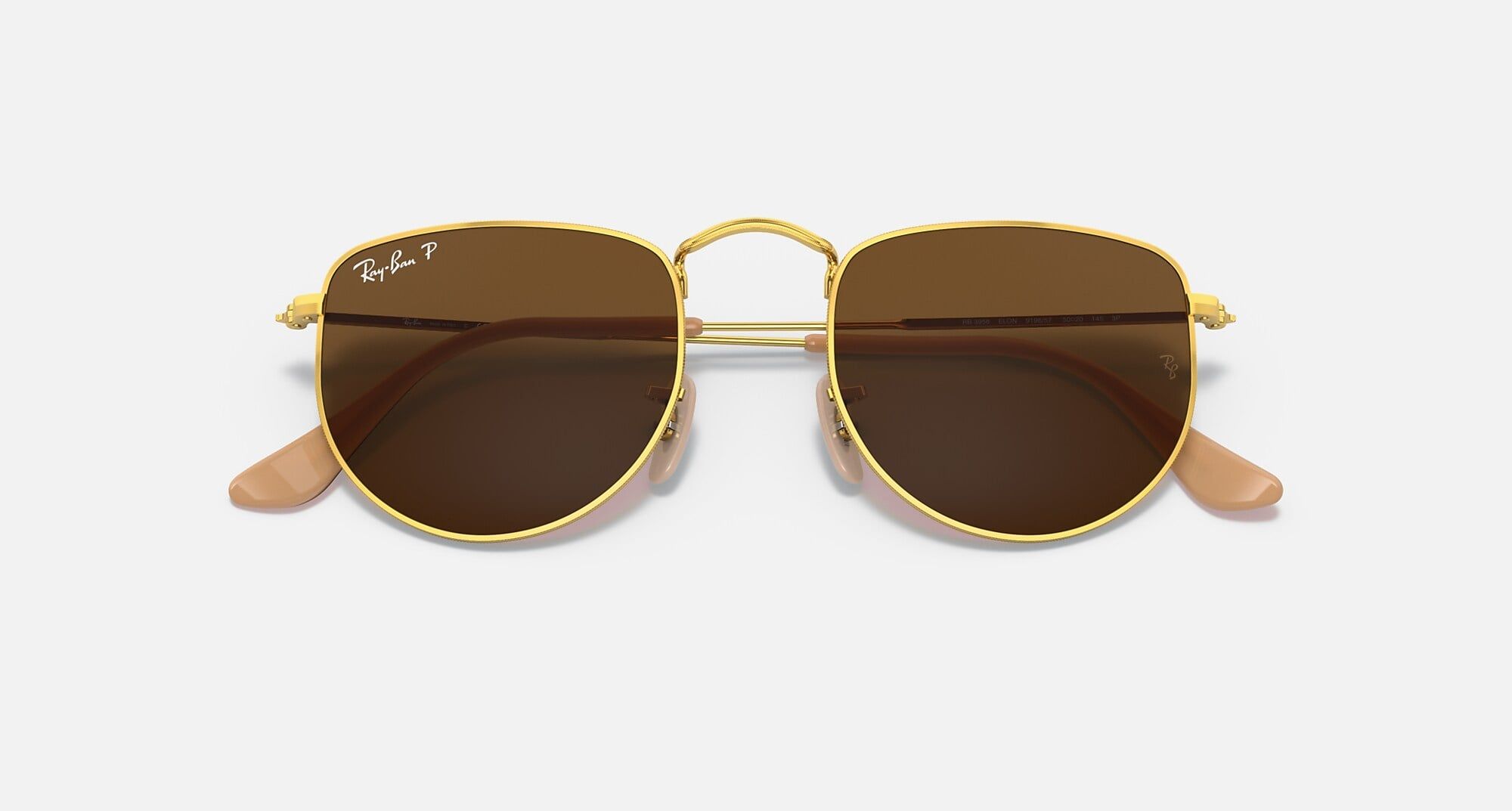  Ray Ban Elon RB3958 gold brown sunglasses 