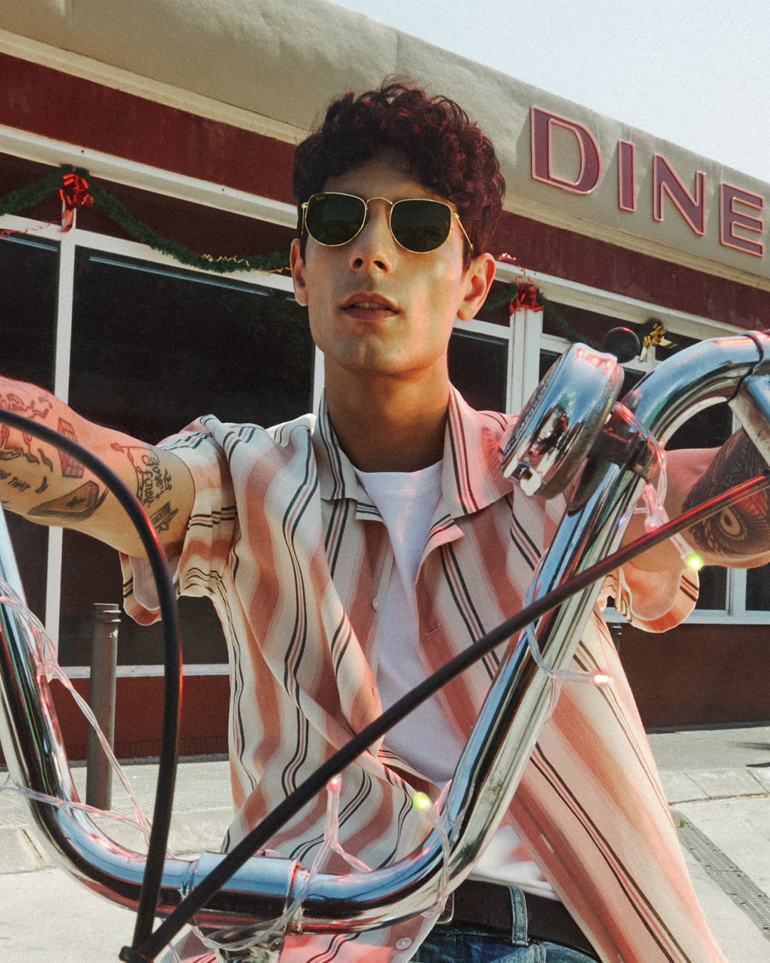  Ray Ban Elon RB3958 gold brown sunglasses 