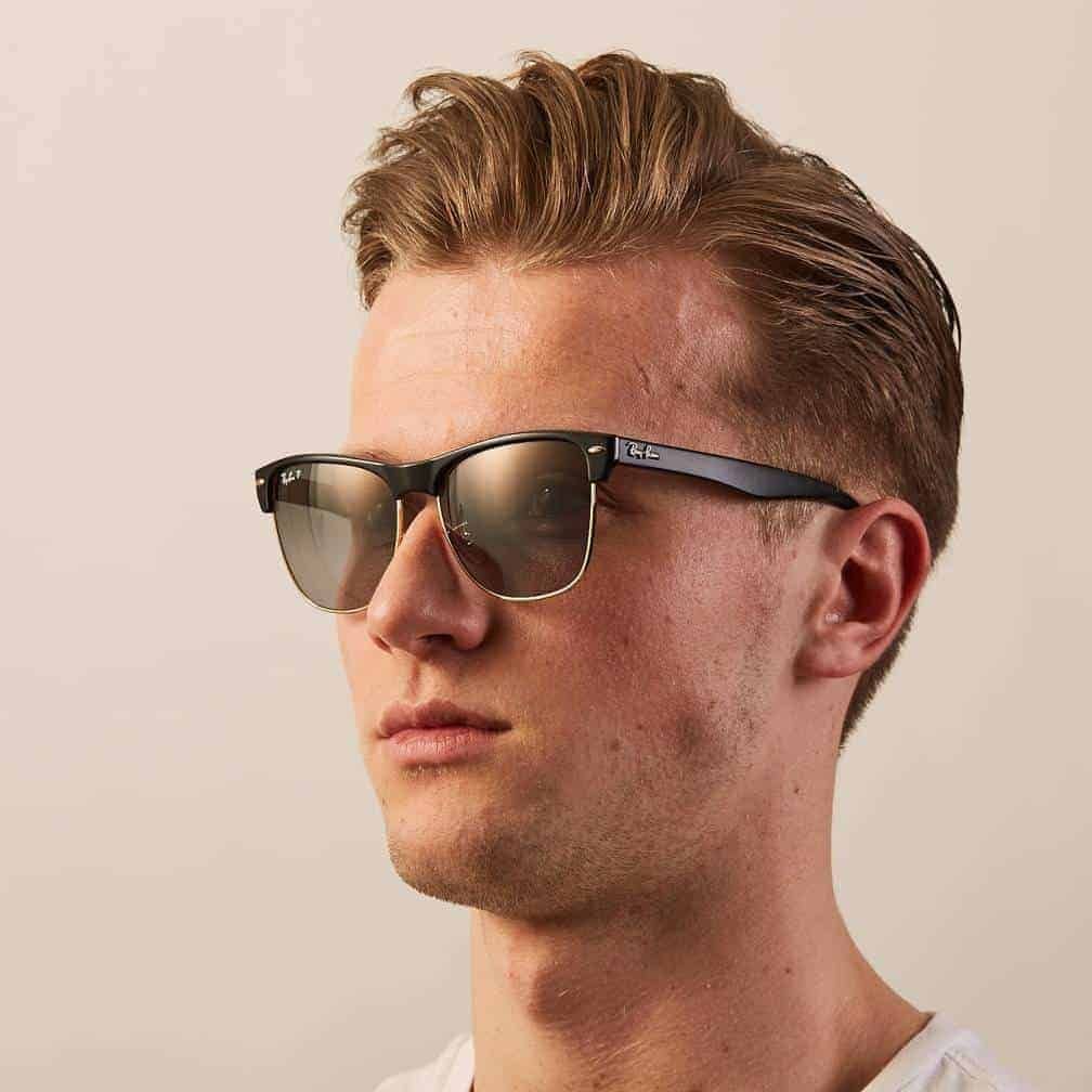  Ray Ban Clubmaster Oversized Black / Green sunglasses 